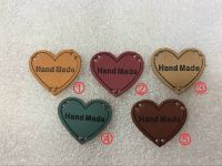 Sewing On Fashion English Handmade PU Leather Labels For Clothing Bags Hats Stickers Labels