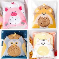 animals Cookie Adhesive Plastic Cookies for Kids Birthday Gifts Wedding Decoration 100pcs/lot