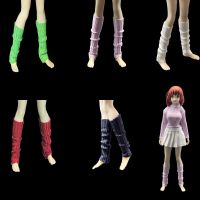 1/12 Women Soldier Lolita Girl Pile Up Socks Long Knitted Leg Covers Leggings Socks Jk Uniform Accessory For 6" Action Figure