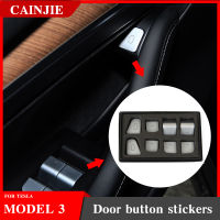 For Tesla Model 3 Accessories Door Button Stickers Model Y Window Lift Switch Button Sticker ABS Model3