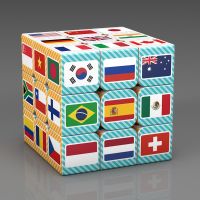 ☾┋▦ 3x3x3 Magic Puzzle Cube National Flag Pattern Cube Children 39;s Gifts Educational Toys