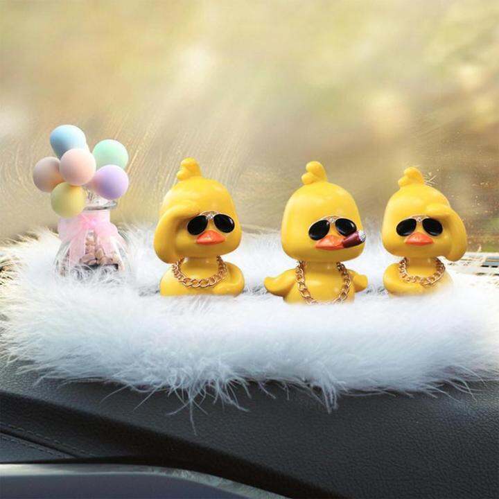 yellow-duck-car-ornaments-shaking-head-yellow-duck-car-accessories-funny-shaking-head-doll-with-sunglasses-and-necklace-for-motorcycle-bicycle-automobile-supple