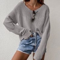 ▩▣ 2023 Europe and America Hot selling Sell Selling Loose Shoulder Woolen Top Knit Womens Wear