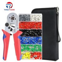 Pliers Crimp tools HSC8 6 4 0.25mm² 10mm² for Pin/tube type terminal and 1200pcs/box ferrule Terminals black tool kit