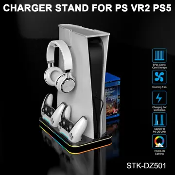 for PS5 Console Multifunctional Cooling Stand with 2 Controller Charger CD  Vr Helmet Storage for PS Vr2 Handle Charging Dock - China PS Vr2 Charger  and PS5 Vr2 Charger price