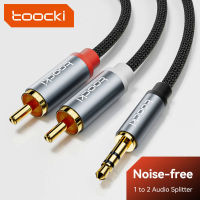 Toocki แจ็ค3.5ถึง2 RCA Aux สาย3.5มม. แจ็ค2RCA ชาย Splitter Audio สำหรับทีวี PC เครื่องขยายเสียงโฮมเธียเตอร์ DVD สายลำโพง