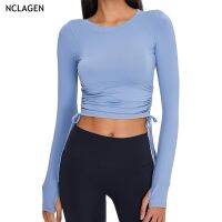 【Hot Sale】embellish NCLAGENWinter Straightwomen Tight Long SleeveTop GymWorkout Running