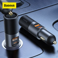 Baseus 120W Car Splitter QC4.0 3.0 PD PPS Lighter Socket Dual USB Type C Fast Car Charger Adapter For iPhone Xiaomi