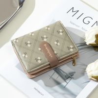【CW】✼┅✿  Womens Short Wallet Floral Printed Card Holder Fashion Small Tri-fold Coin Purse Cash Storage