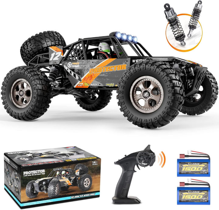 haiboxing-remote-control-car-1-12-scale-4x4-rc-cars-protector-38-km-h-speed-2-4g-all-terrain-off-road-truck-toy-gifts-for-boys-and-adults-included-two-rechargeable-batteries-provide-40-min-playtime