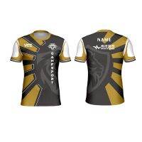 การออกแบบระเหิดเต็มรูปแบบเย็นแฟชั่นผู้ใหญ่ eSports Jersey เสื้อเกมสีดำที่กำหนดเอง