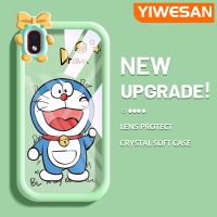 YIWESAN เคสสำหรับ Samsung Galaxy A12 4G A12 5G F12 M12 F23 5G M13 F13ควอนตัม2G การ์ตูนโดราเอมอนรักสีสันสดใสกล้องมอนสเตอร์ตัวน้อยนิ่มสำหรับเลนส์กันกระแทกแบบใสเคสมือถือสร้างสรรค์ปลอกคลุมป้องกันซิลิโคน