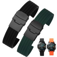 Silicone Watch Strap for Huawei GT3 Gt2proecg GT2 Watch2 pro Waterproof Sweat-Proof Watchband Accessories 18 20 22 24mm