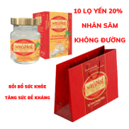 Combo 10 Lọ Yến Sào Win snest Tổ Yến Chưng Sẵn Nhân Sâm Không Đường 20%