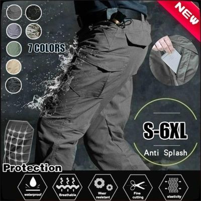 IX9 Military Tactical Pants Waterproof Cargo Pants Men Breathable SWAT Army Solid Color Combat Long Trousers Work Joggers S-3XL TCP0001