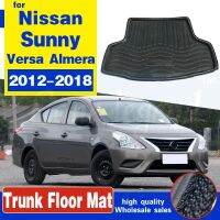 สำหรับ Nissan Versa/almya/sunny Latio 2012-2018ที่นั่งด้านหลังที่รองเท้าของบรรทุกหีบใส่ของถาดพรมปูพื้น2013 2014 2015 2016