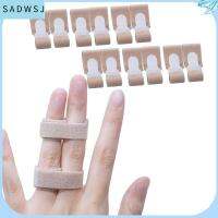 SADWSJ 10pcs ปรับได้ปรับได้ ที่รัดสีชมพู เฝือกนิ้ว นิ้วห่อ ผ้าพันนิ้วเท้า สายรัดนิ้ว เทปห่วงนิ้ว