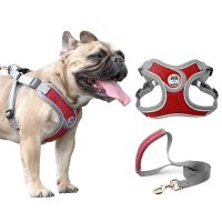 【FCL】▨✆ Dog Harness Leash Set No Pull Harnesses Reflective Chest Leads for Small Large Dogs Teddy Pug French Bulldog
