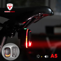 ANTUSI จักรยาน Rearlight Anti-Theft รีโมทคอนล Smart Alert โคมไฟ IPx6กันน้ำ LED USB Rechargebale MTB Road Bike ไฟท้าย