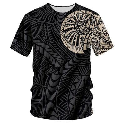 T-Shirt Mens Summer Polynesian 3D Fun Print Short Sleeve Casual Fashion Couple Hip Hop Punk O Neck Shirt 2023 Latest