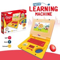 Mini Simulation Notebook Light Music Cartoon Computer Childrens Enlightenment Laptop Education Multi-function Electronic Toys