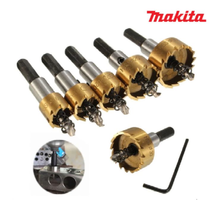 makita-โฮลซอเจาะเหล็ก-สีทอง-ดอกเจาะเหล็ก-เจาะสแตนเลส-เจาะอลูมิเนียมhss-hole-saw-งานเทียบ-เกรด-aaa-คุ้มมาก