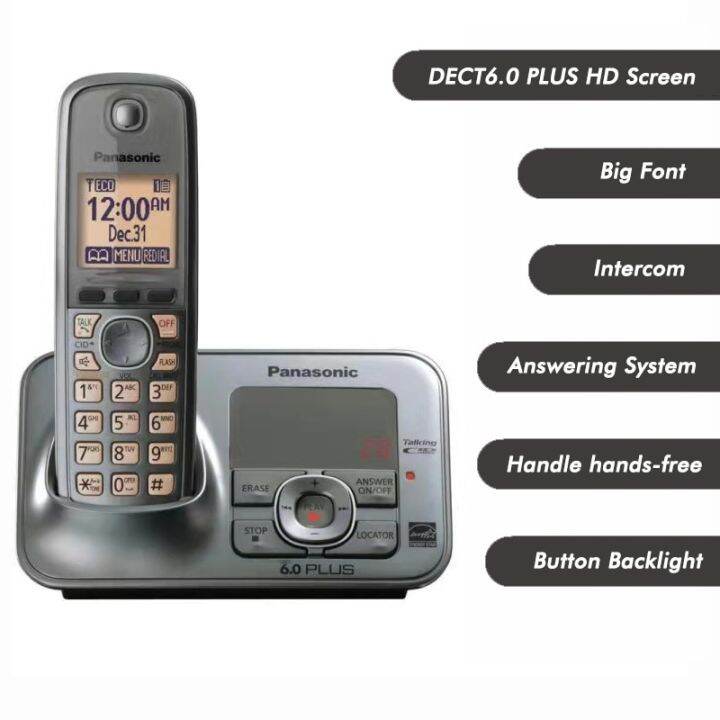 DECT 6.0 Digital Cordless Landline Telephone With Answer System Call ID