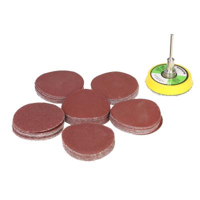 60PCS 50mm 2" Sander Disc Sanding Disk 100-2000 Grit Paper with 2inch Abrasive Polish Pad Plate Rotary Tool