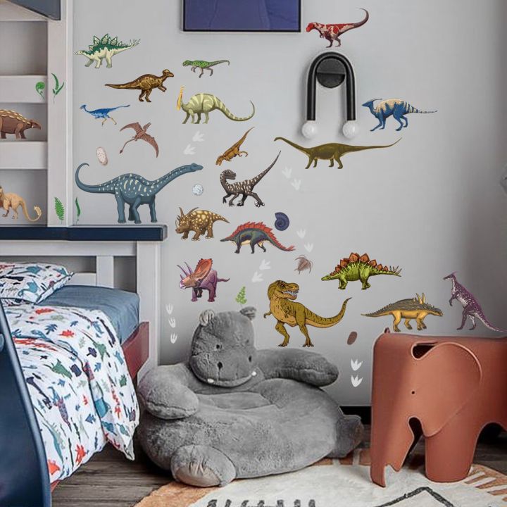 dinosaur-luminous-wall-stickers-glow-in-the-dark-animal-decals-for-kids-room-nursery-home-decor-fluorescent-wallpaper