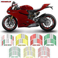 รูปลอกรูปล้อลายสติกเกอร์แต่งล้อมอเตอร์ไซค์ด้านนอกขอบหนา12ชิ้นสำหรับ DUCATI 1299 PANIGALE S 959 PANIGALE