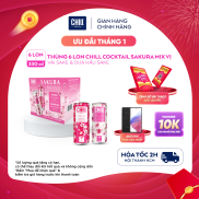 Giá dùng thử 90k Thùng 6 lon Chill Cocktail Sakura 330ml lon độ cồn 3,5%