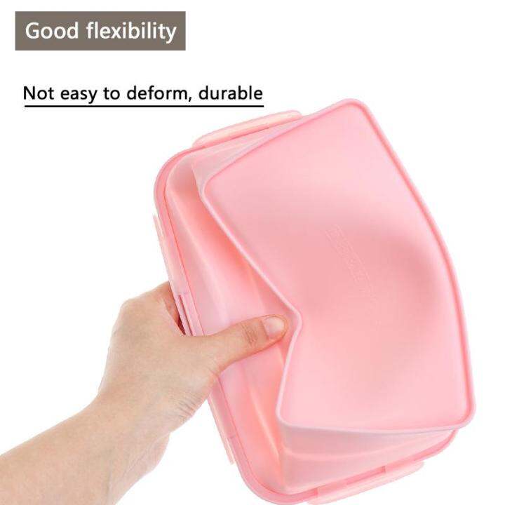 1200ml-8นิ้วแบบพกพาสี่เหลี่ยมผืนผ้าซิลิโคน-scalable-พับกล่องอาหารกลางวัน-bento-กล่องสำหรับ-40องศาเซนติเกรด-230องศาเซนติเกรด