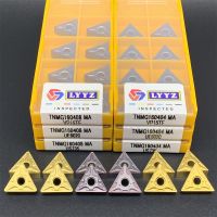 10PCS TNMG160404/08 MA VP15TF / UE6020 / US735 สามเหลี่ยมคาร์ไบด์แบบถอดเปลี่ยนได้แทรกเครื่องมือกลึงโลหะคุณภาพสูงเครื่องมือกลึงเครื่องมือ