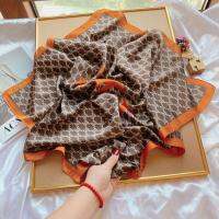 【CW】 70x70 cm Silk Scarf New Designer Headscarf Fashion Shawl Wrap Luxury Houndstooth Foulard