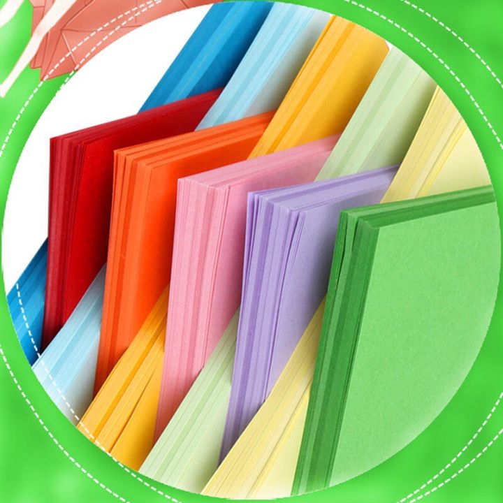 กระดาษพับโอริกามิ10สี100แผ่น-กระดาษพับdiyหลากสี-กระดาษพับเล่น