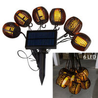 Outdoor Solar Lanterns Garden LED String Lights Solar Lamps Waterproof Hanging Lantern Decoration Patio Flickering Flame Lights