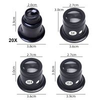 ：》’【 4Pcs/Set Eye Loupe Magnifiers 5X/10/15X/20X Watch Repair Tool Kit Jewelry Loupe Magnifier Magnifiying Glass Watchmaker Tools