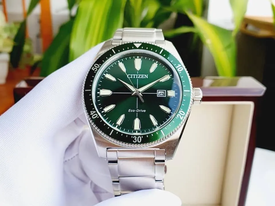 100% Original) Citizen AW1598-70X Brycen Eco Drive Green Dial