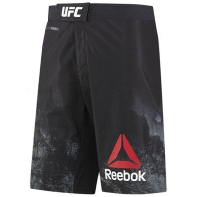 ♘♗อุดหนุน Reebok UFC ชุดต่อสู้สำหรับกลางคืนกางเกงขาสั้น Mma กางเกงกีฬาออกกำลังกายต่อย Celana Training
