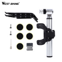 WEST BIKING Bicycle Pump Cycling Tire Air Inflator Tire Lever Bike Repair Tool Patch Schrader Presta Portable MTB Bike Hand Pump