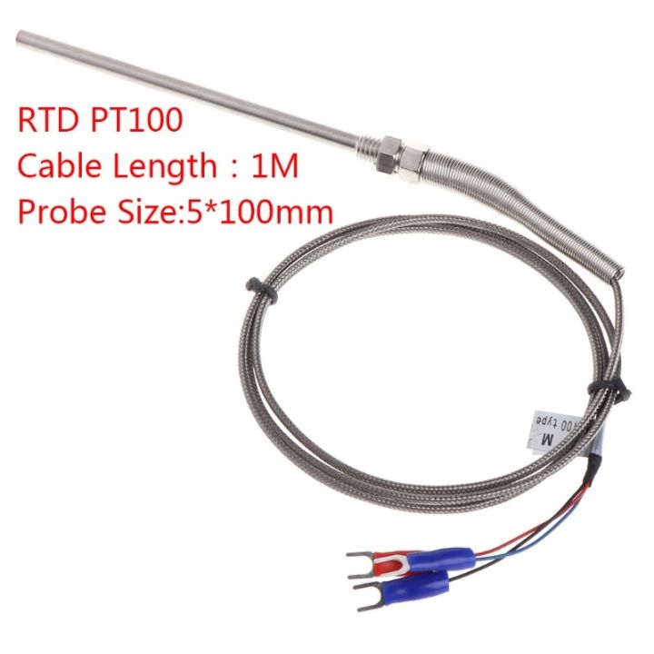 m8เกลียวเซ็นเซอร์อุณหภูมิ-pt100-rtd-1m-thermocouple-100mm-3สาย