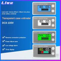 LIWU DC8-100V ตัวแสดงความจุแบตเตอรี่ ลิเธียม LiFePO4เซลล์ตะกั่วกรด จอ LCD แสดงผล มิเตอร์ไฟฟ้ามิเตอร์ ที่มีคุณภาพสูง มืออาชีพอย่างมืออาชีพ โวลต์มิเตอร์แบบดิจิตอล