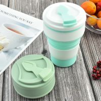 ☃✗✴ Silicone Folding Cups with Lid Food Grades Silicone Odorless Cup for Mountain Climbing Camping Cycling