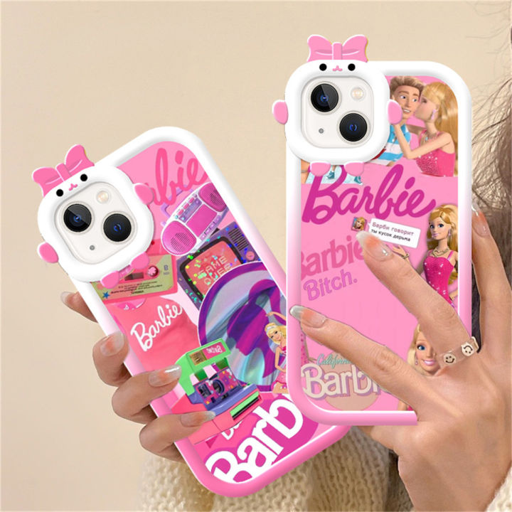 เคสสำหรับ-a15s-a15-oppo-a16-a35-a11s-a16k-a16s-a31-2020-a3s-a12e-a5s-a12-a53s-3d-สีชมพูสำหรับหญิงสาวเคสมือถือตุ๊กตาบาร์บี้เจ้าหญิงโปร่งใส-tpu-พลาสติกน่ารักใส