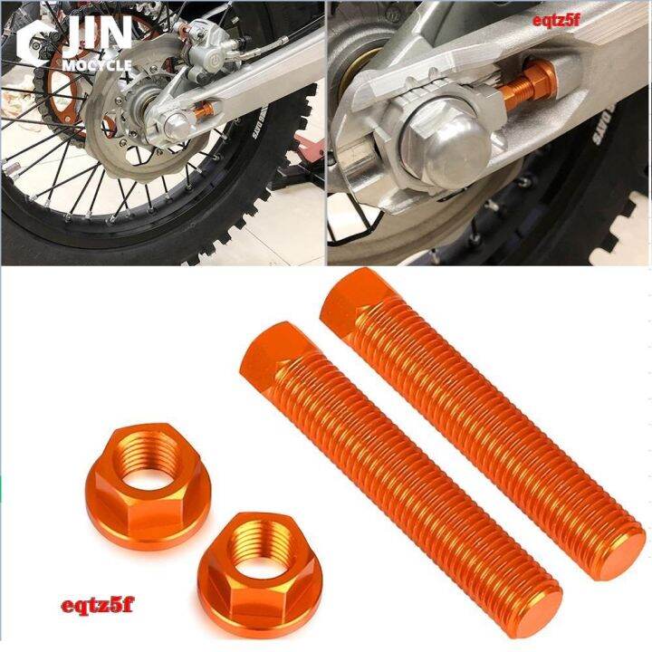M10 Rear Axle Blocks Chain Adjuster Bolt Screw Dirt Bike For SX F EXCF