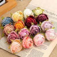 [5pcs]3CM Artificial Rose Flower Heads Cake Decoration Wedding Decoration Wall Decoration Party DIY Handmade Gifts