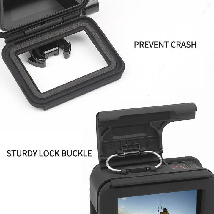 เคสกรอบกันกระแทกถ่ายภาพสำหรับ-gopro-hero-7-6-5กล้องแอ็กชันสีดำอุปกรณ์เสริมสำหรับที่ยึดปลอกหุ้มป้องกันขอบสำหรับ-go-pro-7-6-5