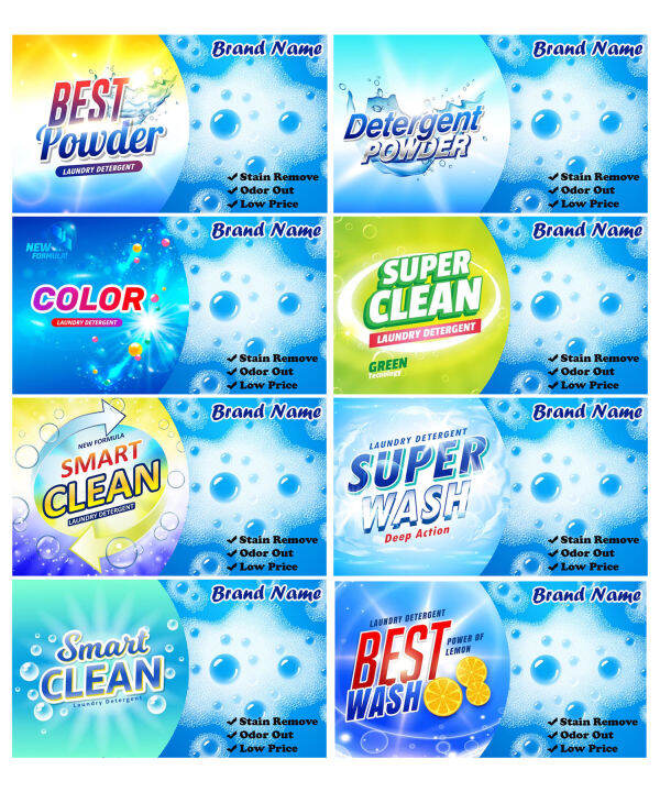 Sticker Label for Powder detergent (15pcs) Lazada PH