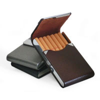 1Pcs PU Multifunction Stainless Steel Tobacco Holder Cigarette Case Cigar Storage Box