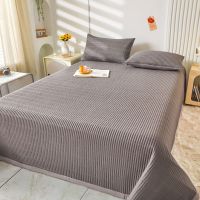 【Ready】? Type A Washed Cotton Tatami Bed Cover Single Four Seasons Universal Thickened Padded Sheet Three-piece Set Kang Cover Anti-slip